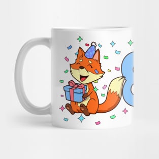 I am 8 with fox - boy birthday 8 years old Mug